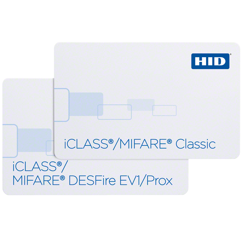 HID iCLASS + MIFARE Classic hoặc MIFARE DESFire EV1 + Prox 252, 262 & 263
