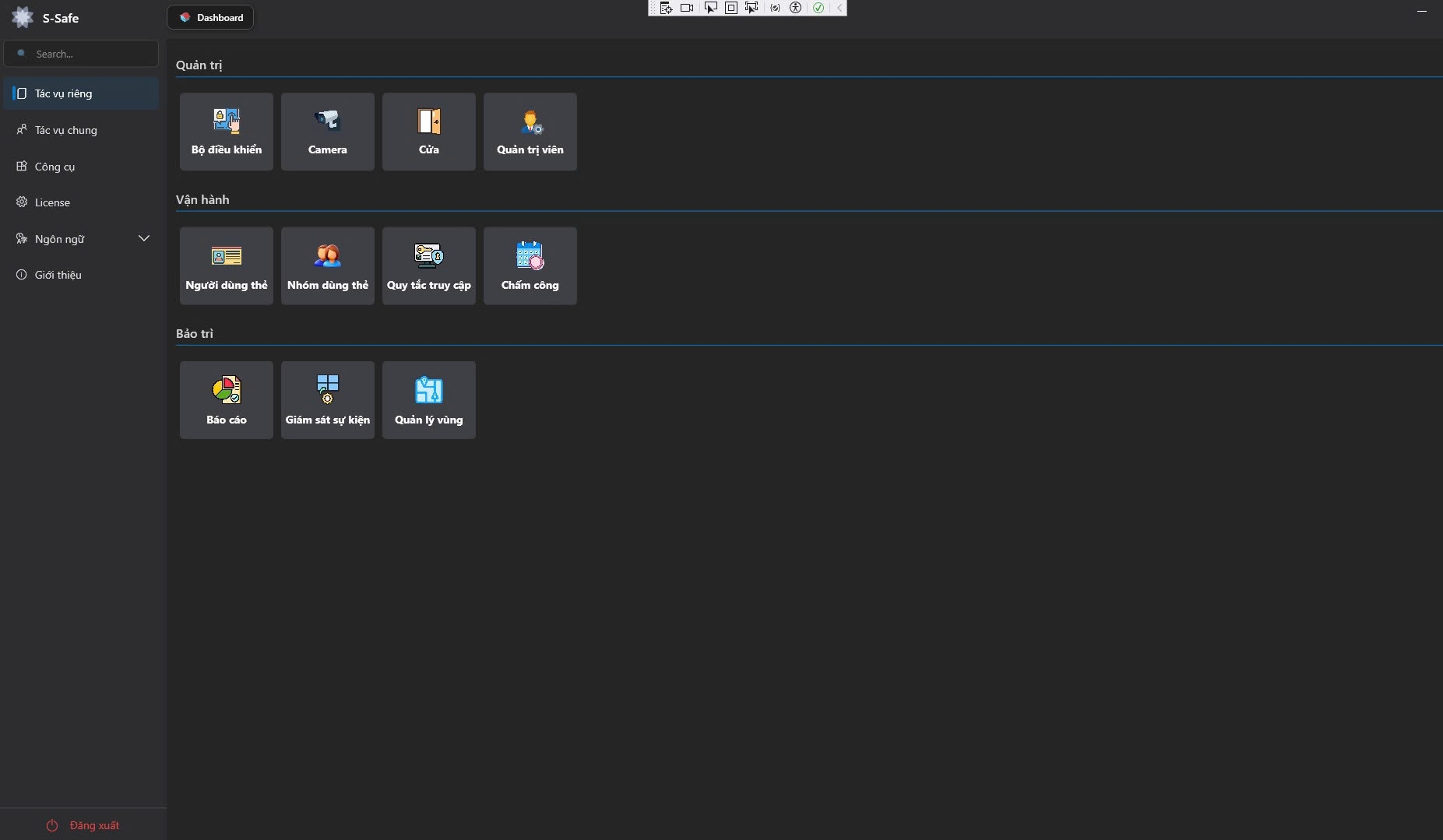 Dashboard Hover